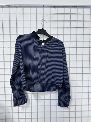 áo sơmi crt kẻ xanh cổ tàu