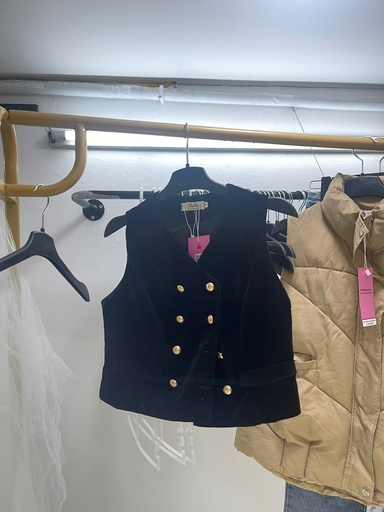 áo crt ba lỗ nhung đen