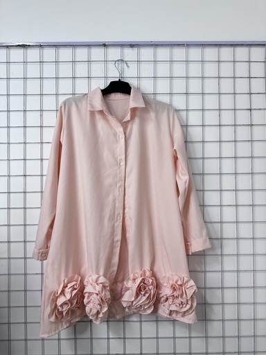 váy sơmi hồng hoa