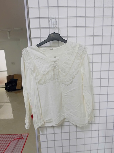 áo somi trắng dài tay ren 