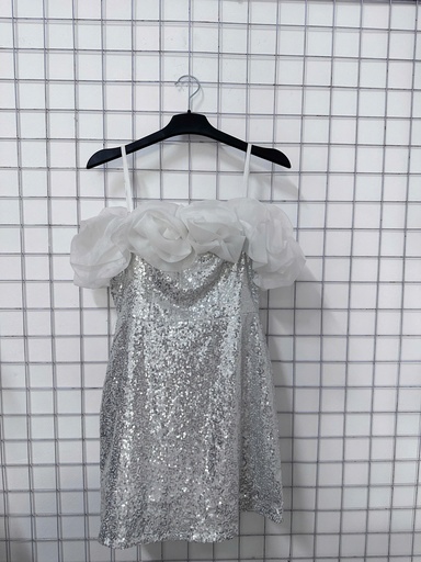 váy 2 dây hoa kim tuyến