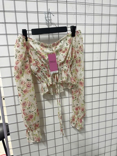 áo trễ vai dài tay hoa