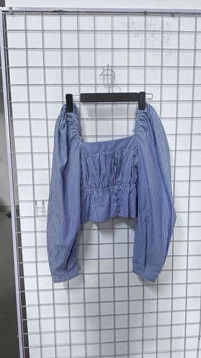 áo crt kẻ xanh tay dài