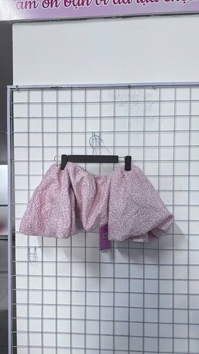 áo hồng trễ vai tay bồng