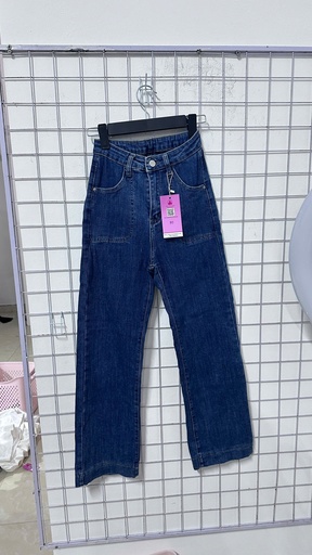 quần bò xanh ống đứng 