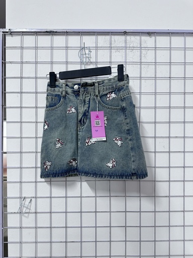 cv bò xanh thêu thỏ