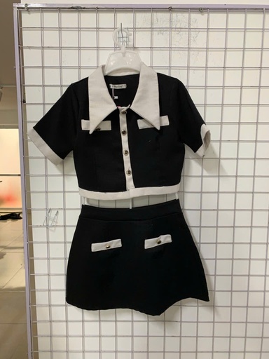 set đen viền trắng