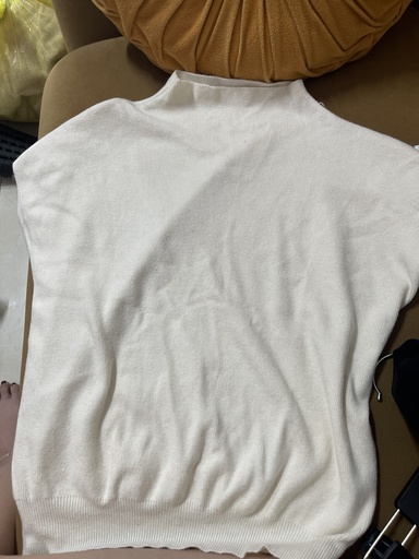 áo len cộc tay kem cổ lọ