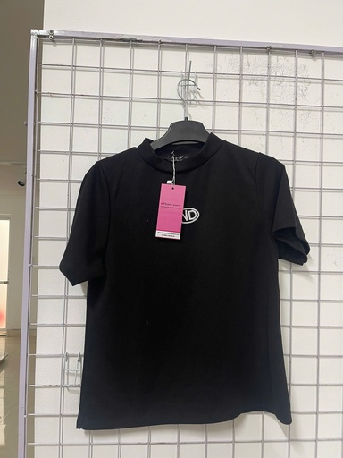 áo thun tăm đen thêu chữ