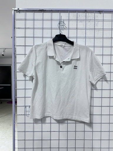 áo polo trắng miumiu