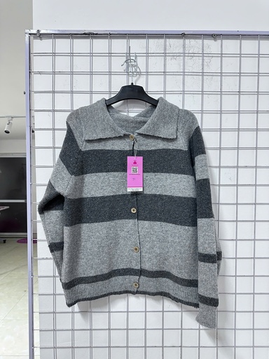 áo cdg xám cổ bẻ