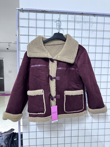 áo khoác da lộn đỏ