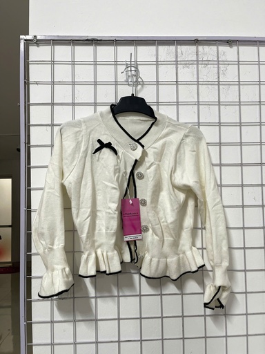 áo khoác len trắng crt 