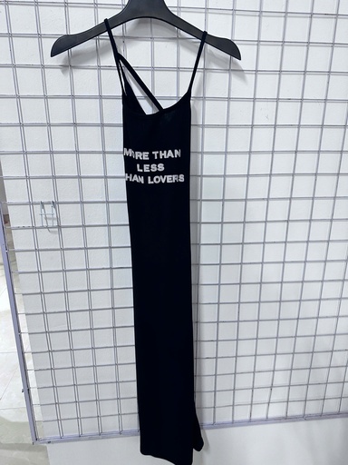 váy 2 dây đen dài