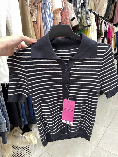 áo cộc tay xanh tanh kẻ