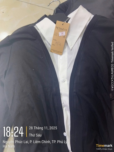 ÁO PHÔNG TRẮNG ĐEN