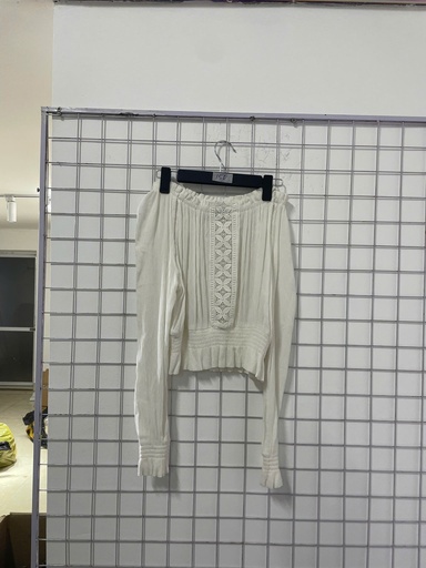 áo trắng trễ vai tay dài