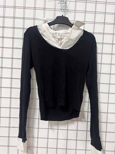 ÁO LOEN ĐEN CỔ SƠMI LINH