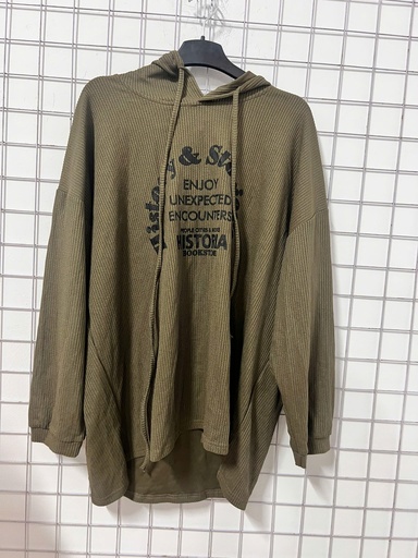 ÁO PHÔNG XANH RÊU CÓ MŨ LINH