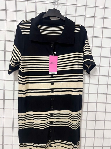 VÁY KẺ ĐEN TRẮNG LINH