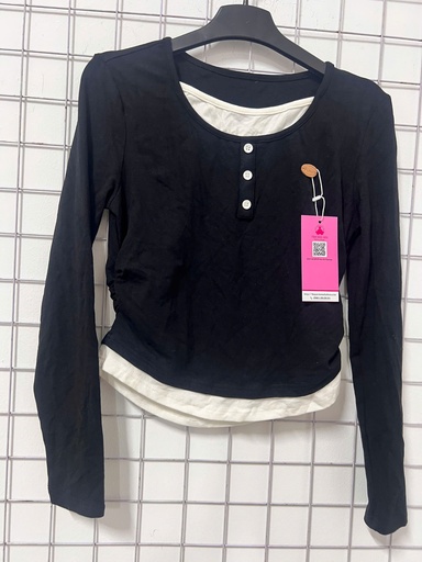 ÁO THU ĐEN CỔ TRẮNGLINH