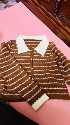 ÁO LEN CAM CÓ CỔ LAN