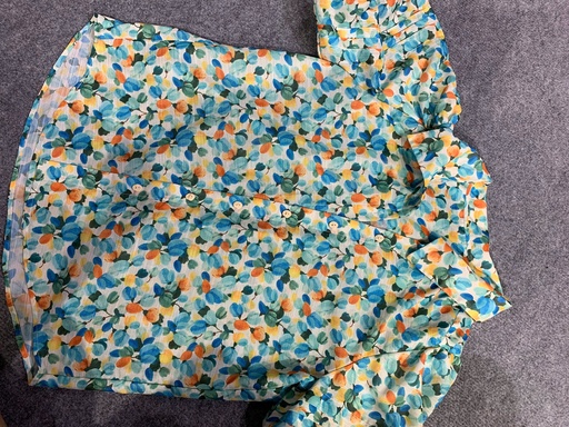 ÁO SƠ MI CỘC HOA LÁ CÀNH HHIEN