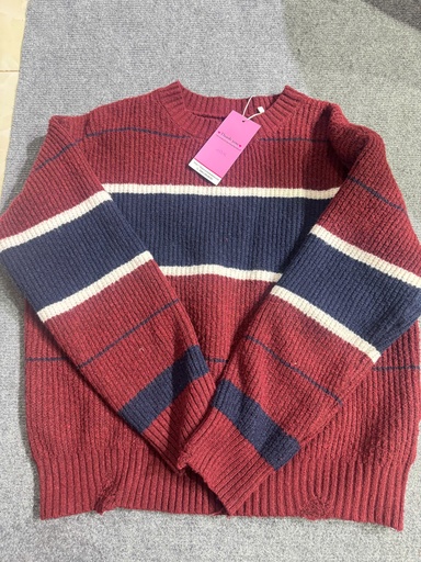 ÁO LEN ĐỎ SẪM KẺ NGANG NTHVAN