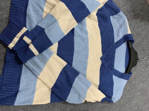 ÁO LEN KẺ NGANG TRẮNGXANH LTHTRANG