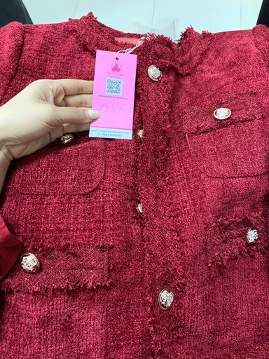 ÁO DẠ ĐỎ CÚC VÀNG THUYII