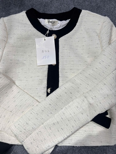 ÁO KHOÁC EMLY ĐEN TRẮNG S