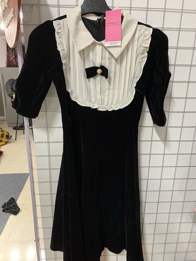 VÁY DẠ ĐEN NƠ NGỌC CỔ NTMTHUY