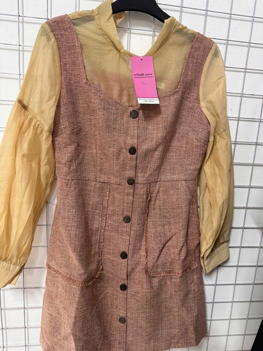 VÁY VOAN HỒNG BÒ VAN