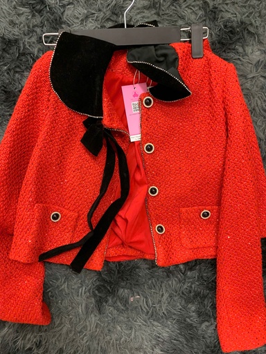 SET ÁO VÁY DẠ ĐỎ THAO