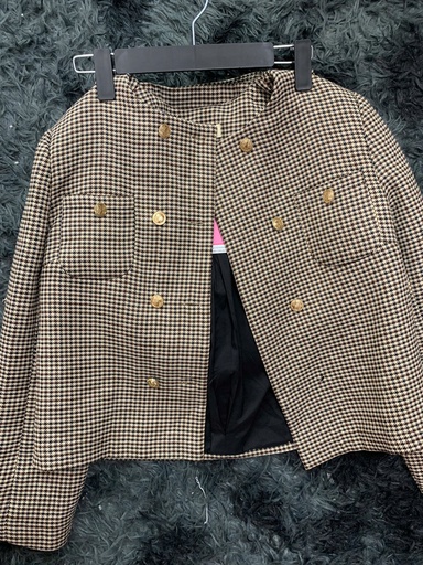 SET VÁY DẠ KẺ VÀNG THAO