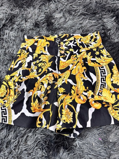 QUẦN SOOC HỌA TIẾT VÀNG TRANG