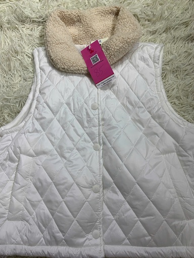 ÁO KHOÁC GILE TRẮNG CÓ CỔ THUY