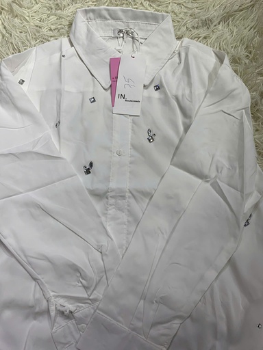 ÁO SƠMI TRẮNG ĐÍNH ĐÁ THUY