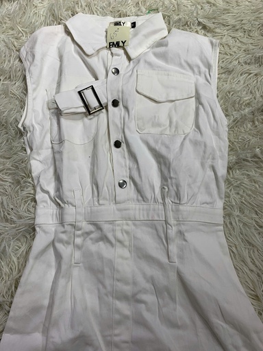 VÁY SƠMI TRẮNG KÈM ĐAI THUY