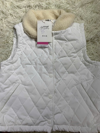 ÁO KHOÁC GILE TRẮNG CÓ CỔ THUY