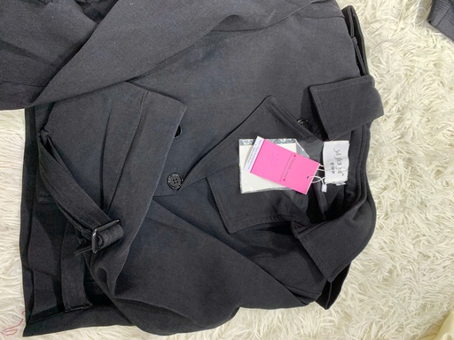 ÁO KHOÁC MĂNGTO ĐEN THUY