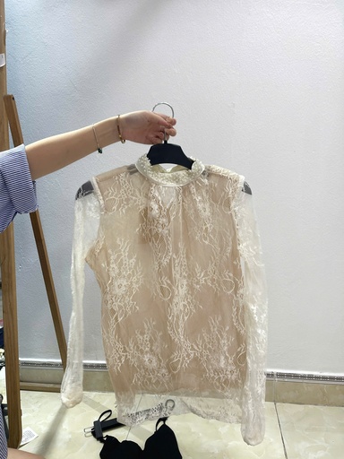 áo lưới kem dài tay