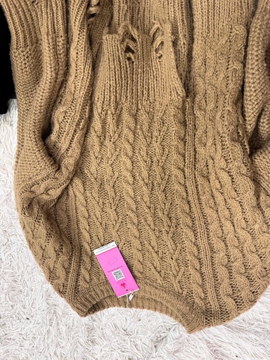 ÁO LEN THỪNG NÂU SÁNG NGUYET