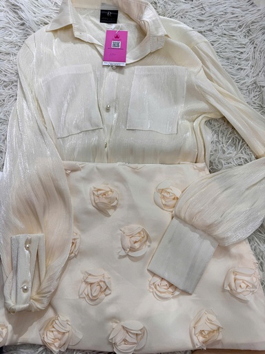 SET VÁY ÁO SƠMI KEM CV HOA ANH