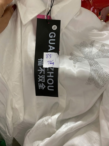 ÁO SƠMI TRẮNG ĐÍNH DÁ THUY