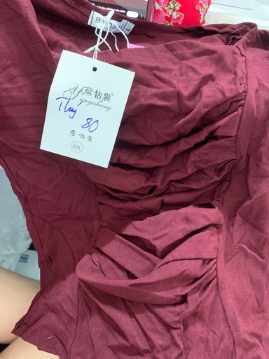 ÁO PHÔNG ĐỎ NHÚN NGỰC XẾP LY THUY