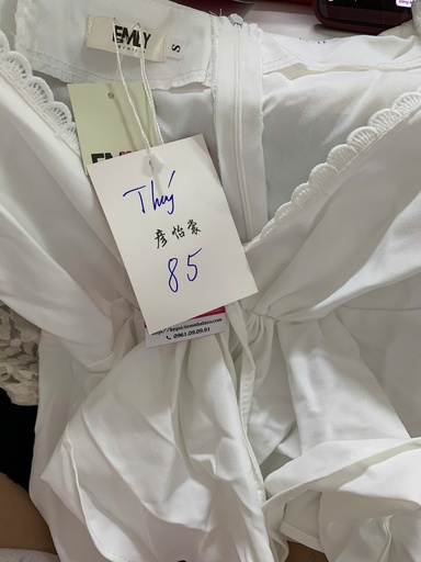 ÁO PHÔNG TRẮNG CỔ TYM THUY