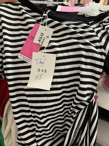 ÁO PHÔNG KẺ ĐEN TRẮNG THUY