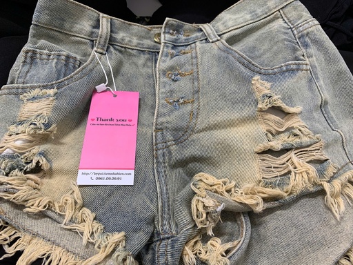 QUẦN SOOC XANH TUA RUA HANH