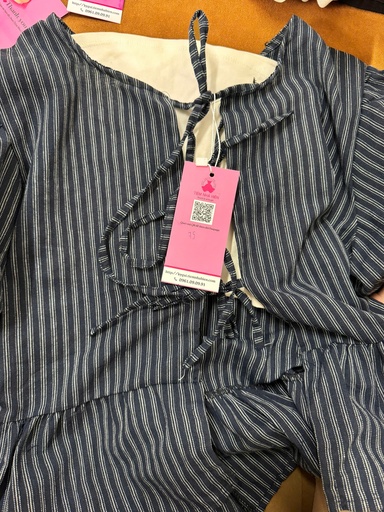 ÁO BABY DOLL KẺ KÈM ÁO CUP NGỰC M.ANH